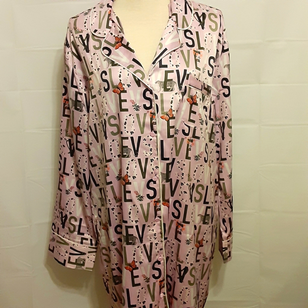 Victoria's Secret button down sleep shirt